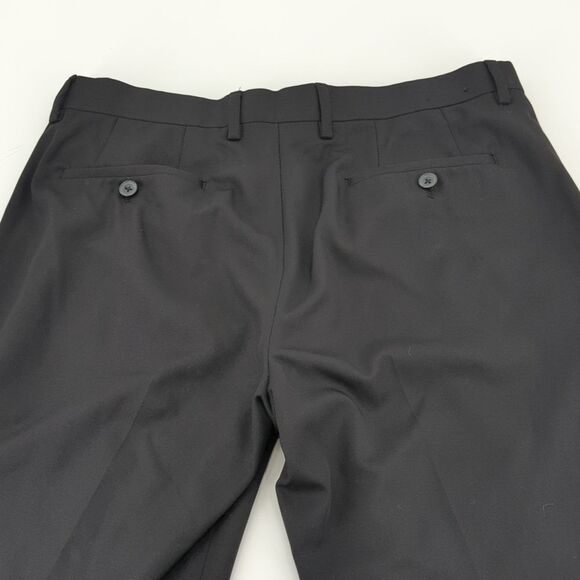 Liz Claiborne Black Straight Leg Mid Rise Office Work Pants Size 32/30-14 - Picture 7 of 9
